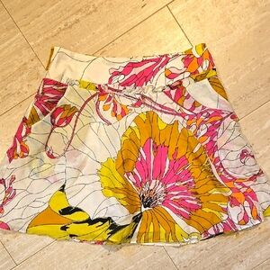 Anthropologie Leifnotes Floral Print Mini Skirt
